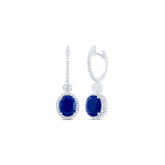 5/8CTW-DIA P1 10X8 MM OV-BS SYNTHETIC DANGLING EARRING